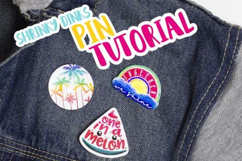 Shrinky Dinks Pin Tutorial Chameleon Cuttables LLC