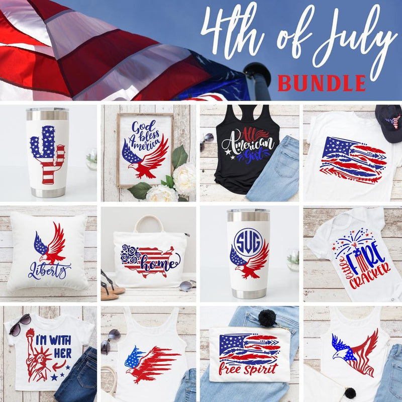 4th of July Bundle SVG DXF PNG Cutting File