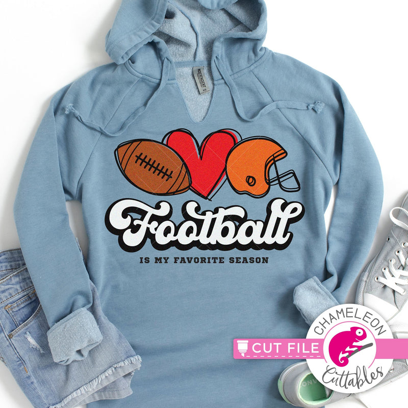 Football is my favorite Season Football svg png dxf eps jpeg SVG DXF PNG Cutting File