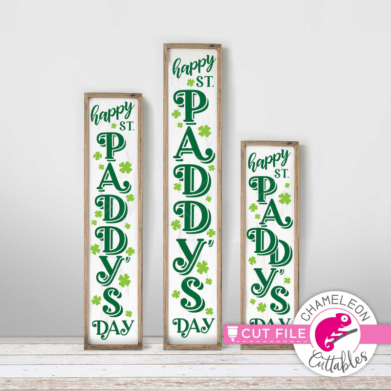 Happy St. Patty’s Day vertical Porch design svg png dxf SVG DXF PNG Cutting File