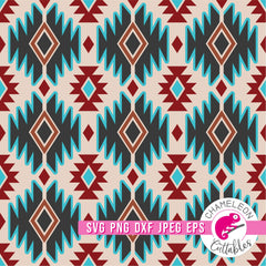 Southwestern inspired seamless pattern svg png dxf eps jpeg SVG DXF PNG Cutting File