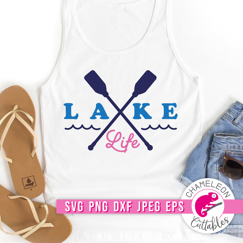 Lake Life Kayaking Summer svg png dxf eps jpeg