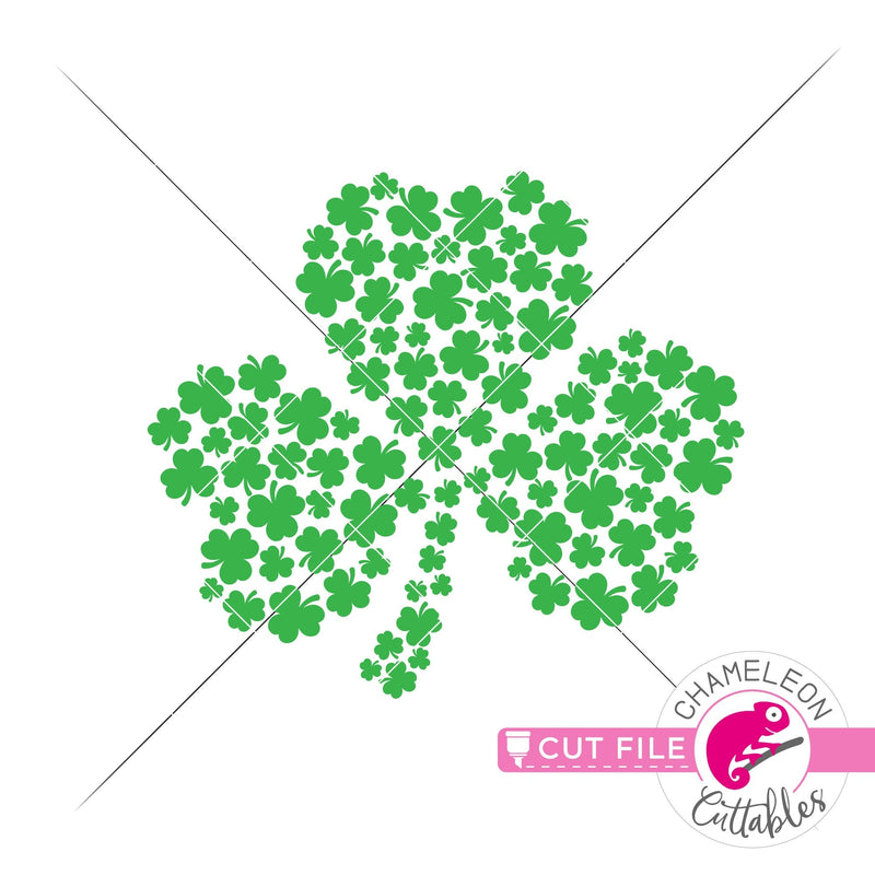 3 leaf clover St. Patricks Day svg png dxf eps jpeg SVG DXF PNG Cutting File