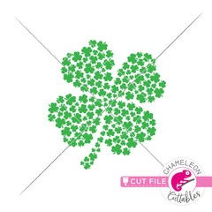 4 leaf clover St. Patricks Day svg png dxf eps jpeg SVG DXF PNG Cutting File