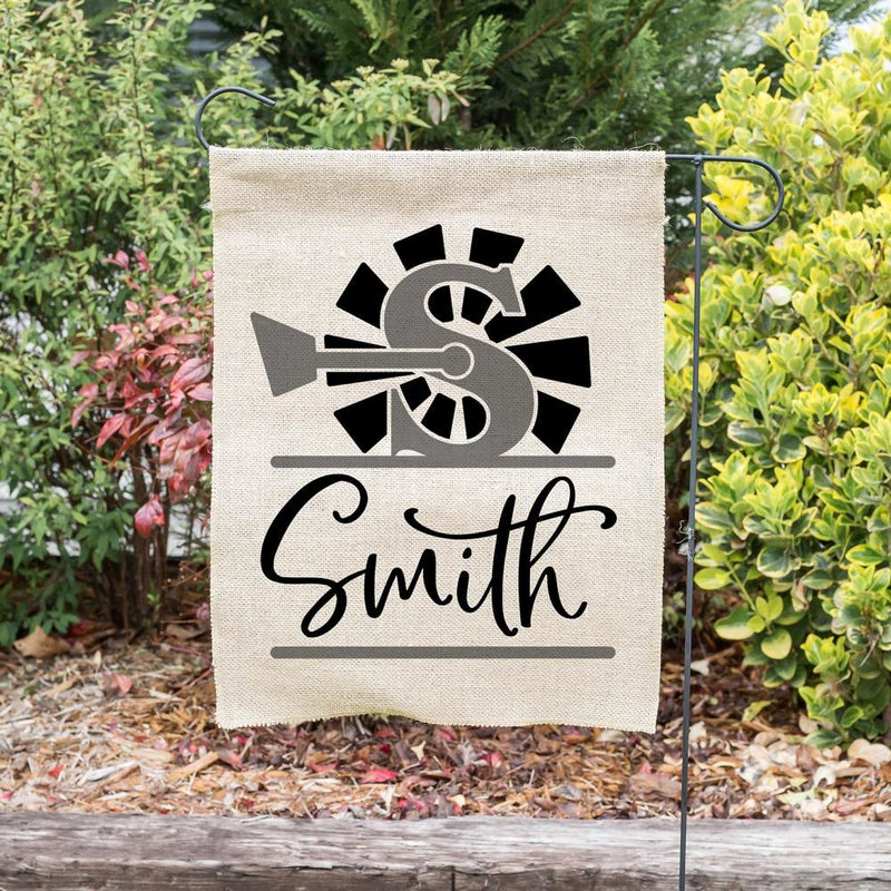 A-Z Windmill Split Designs For Family Name Farmhouse Svg Png Dxf Svg Dxf Png Cutting File
