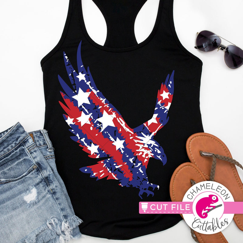 American Eagle patriotic flag USA 4th of July svg png dxf eps jpeg SVG DXF PNG Cutting File