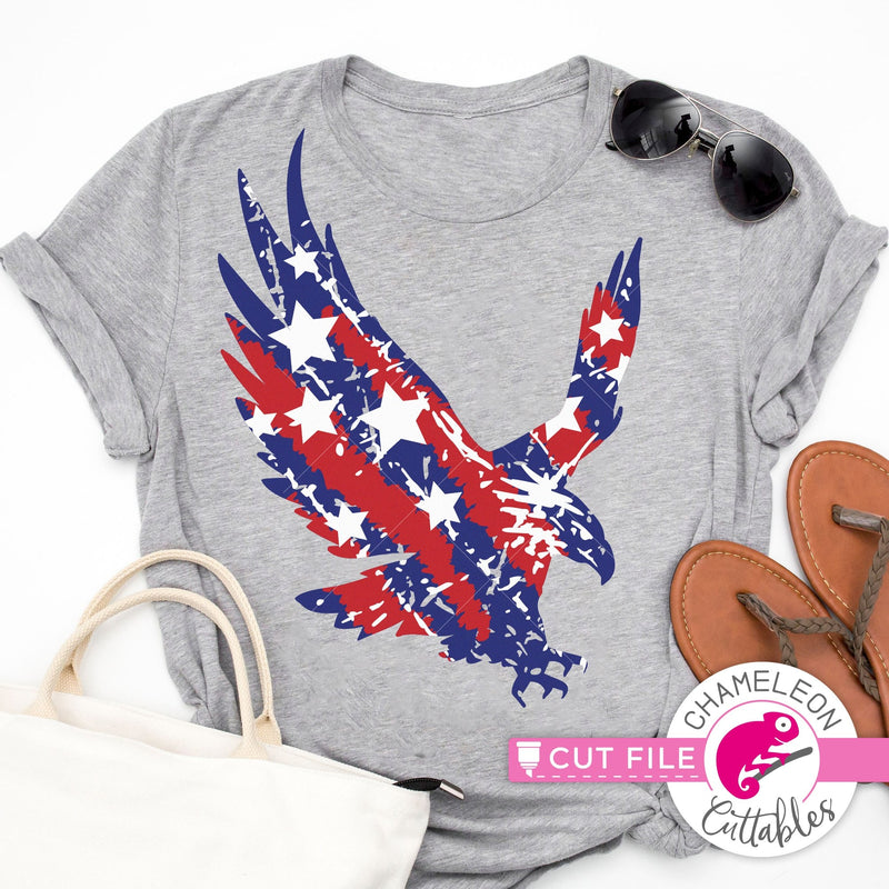 American Eagle patriotic flag USA 4th of July svg png dxf eps jpeg SVG DXF PNG Cutting File