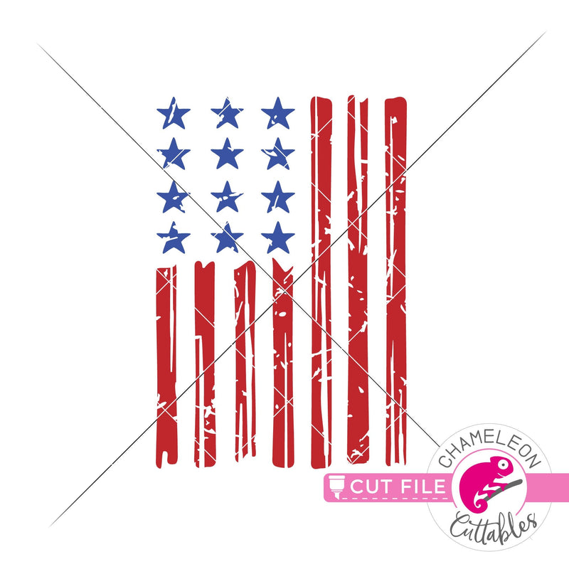 American Flag distressed USA 4th of July svg png dxf eps jpeg SVG DXF PNG Cutting File