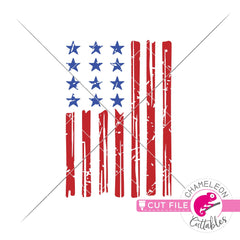 American Flag distressed USA 4th of July svg png dxf eps jpeg SVG DXF PNG Cutting File