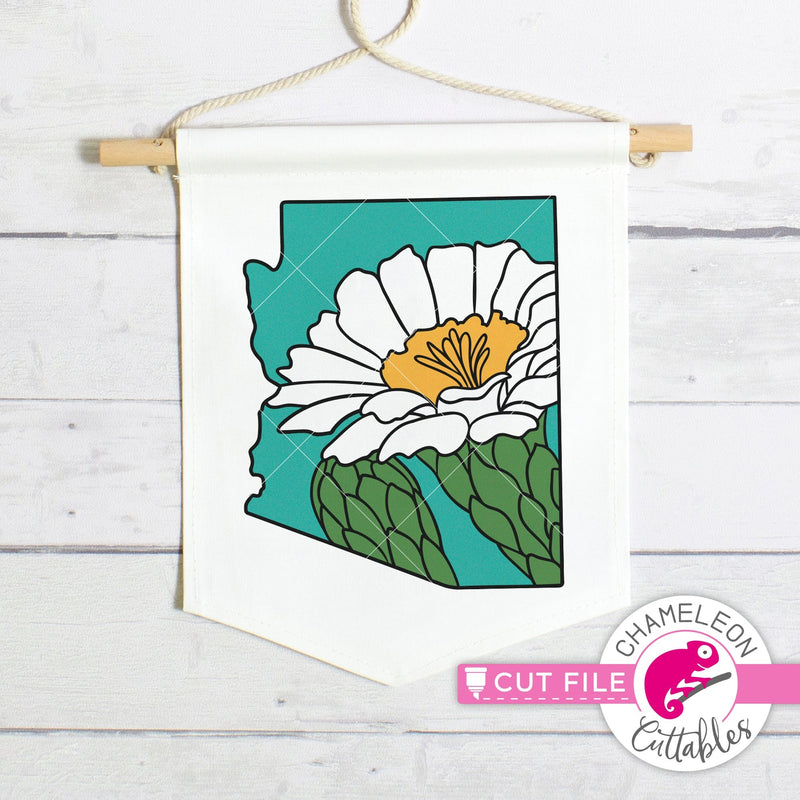Arizona state flower saguaro blossom layered svg png dxf eps jpeg SVG DXF PNG Cutting File