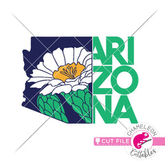 Arizona state flower saguaro blossom svg png dxf eps jpeg SVG DXF PNG Cutting File
