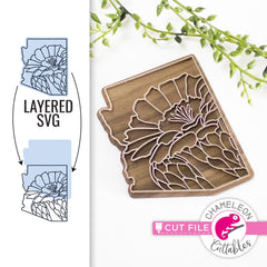 Arizona state flower SVG for Glowforge svg png dxf eps jpeg SVG DXF PNG Cutting File