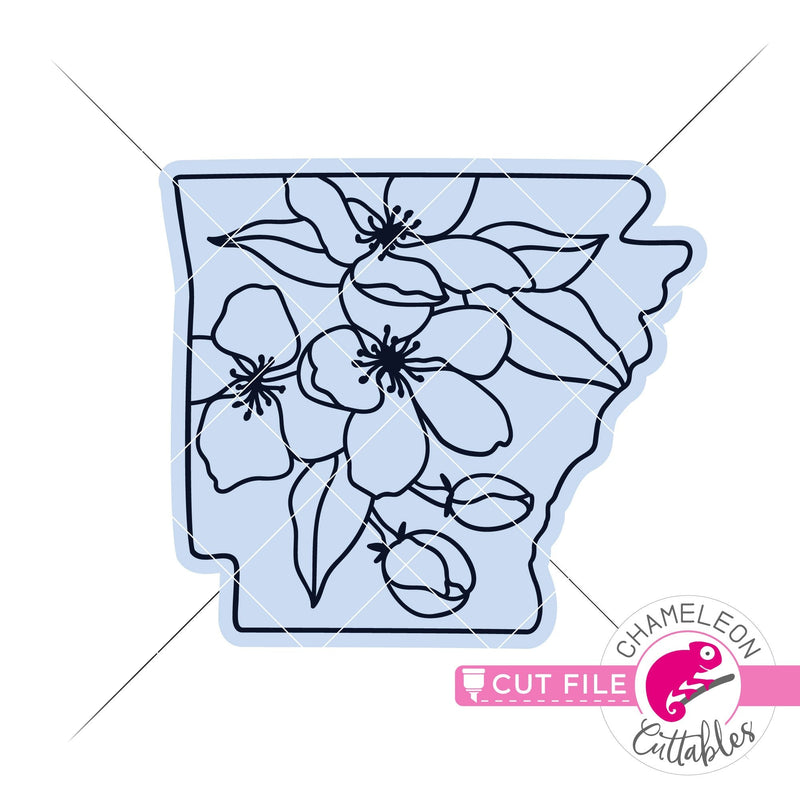 Arkansas state flower SVG for Glowforge svg png dxf eps jpeg SVG DXF PNG Cutting File