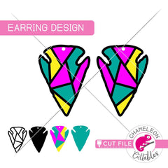 Arrowhead Earring Template svg png dxf eps SVG DXF PNG Cutting File
