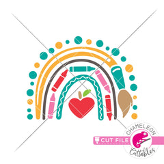 Art Teacher SVG School Rainbow svg png dxf eps jpeg SVG DXF PNG Cutting File