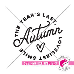 Autumn - the year's last loveliest smile svg png dxf eps jpeg