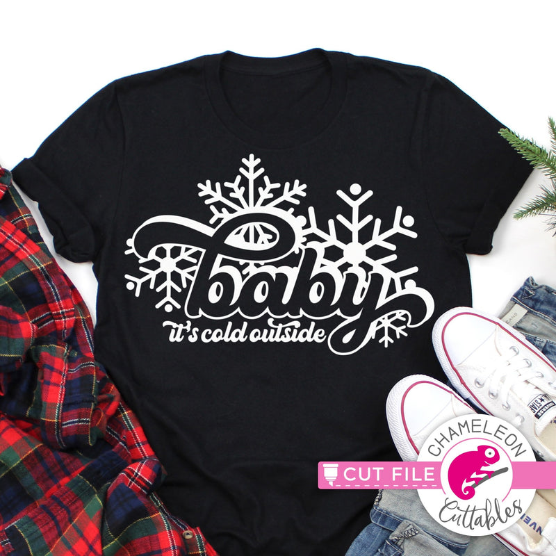 Baby it’s cold outside snowflakes svg png dxf eps jpeg SVG DXF PNG Cutting File
