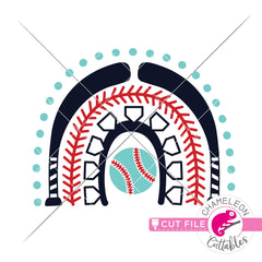 Baseball Rainbow svg png dxf eps jpeg SVG DXF PNG Cutting File