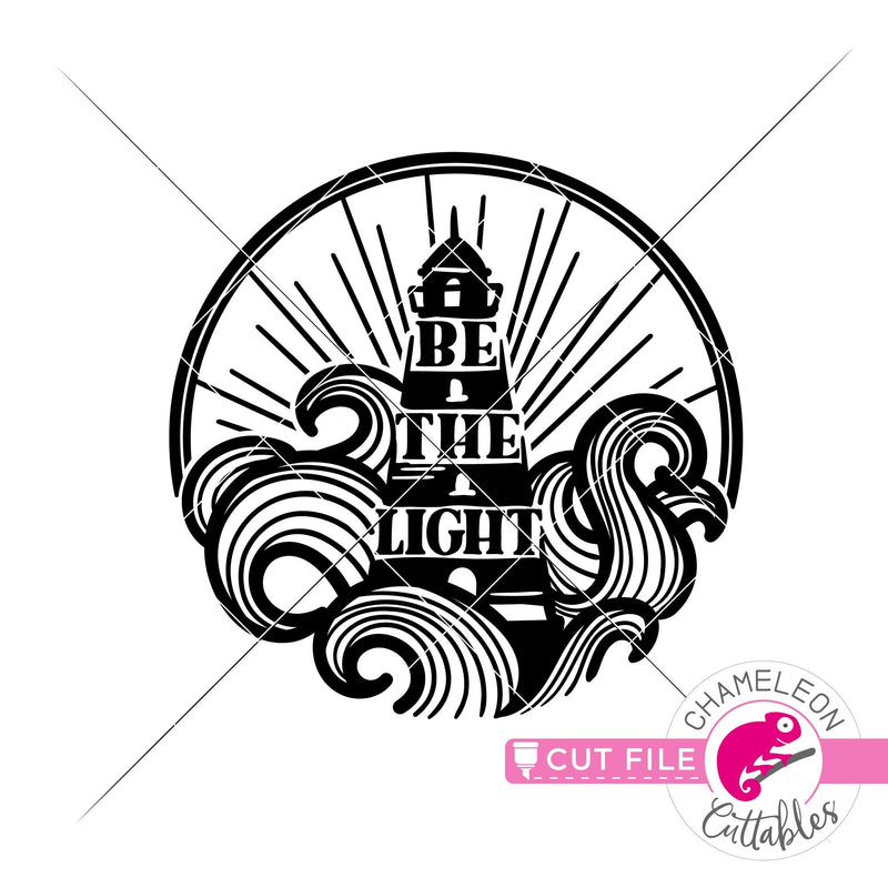 Be the light lighthouse circle svg png dxf eps jpeg SVG DXF PNG Cutting File