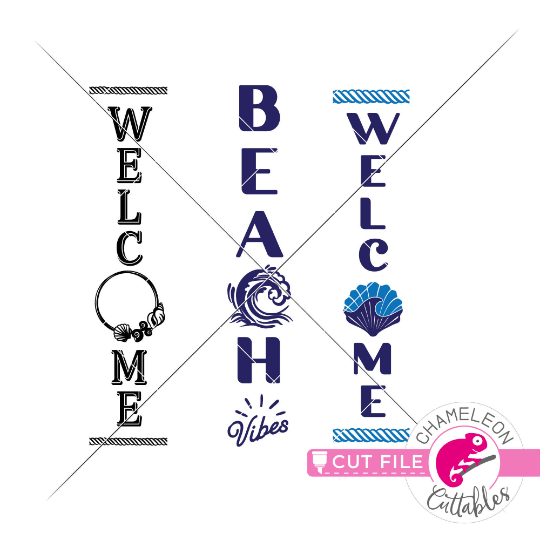 Beach Porch Sign Bundle svg png dxf SVG DXF PNG Cutting File