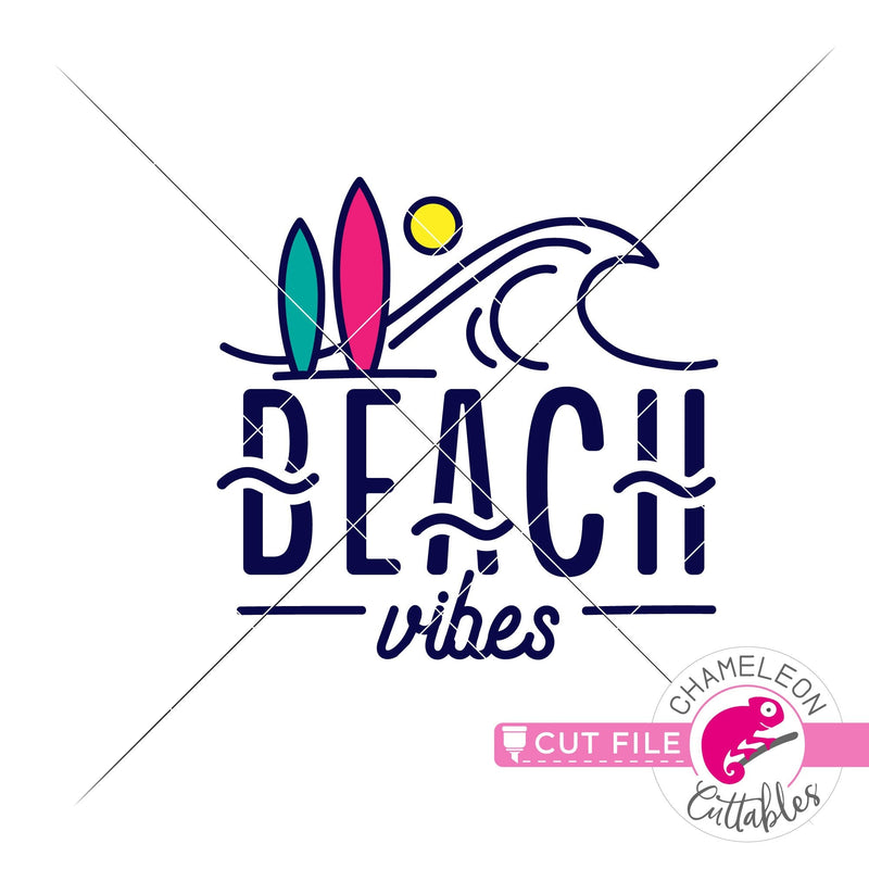 Beach Vibes Retro Surf svg png dxf eps jpeg SVG DXF PNG Cutting File