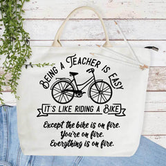 Being A Teacher Is Easy Its Like Riding A Bike Svg Png Dxf Eps Svg Dxf Png Cutting File