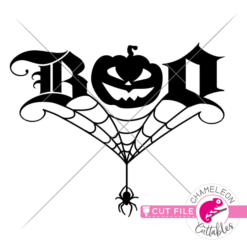 Boo Pumpkin Spider Halloween svg png dxf eps jpeg SVG DXF PNG Cutting File