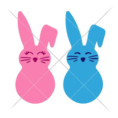 Bunnies For Monogram Svg Png Dxf Eps Svg Dxf Png Cutting File