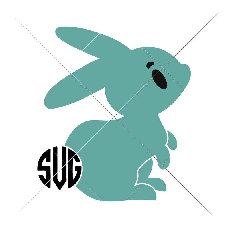 Bunny Boy With Monogram Tail Svg Png Dxf Eps Svg Dxf Png Cutting File