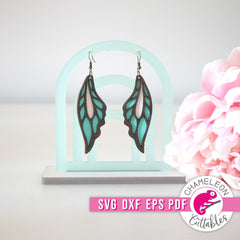 Butterfly Wing inspired Earrings for Laser cutter svg dxf eps pdf SVG DXF PNG Cutting File