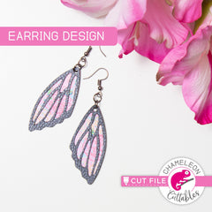 Butterfly wings Earring Template svg png dxf eps SVG DXF PNG Cutting File