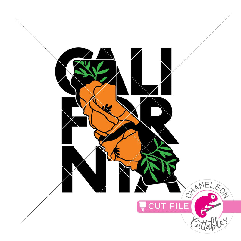 California state flower poppy svg png dxf eps jpeg SVG DXF PNG Cutting File
