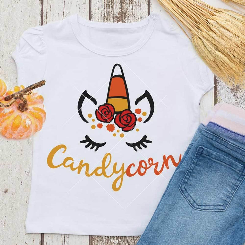 Candy Corn Unicorn Face Svg Png Dxf Eps Svg Dxf Png Cutting File