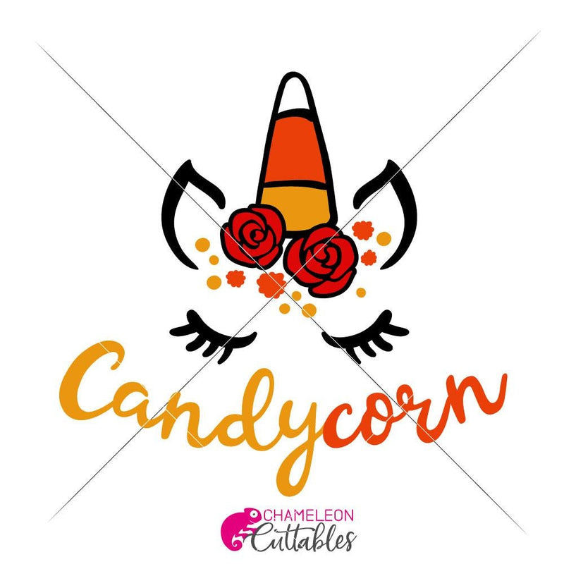 Candy Corn Unicorn Face Svg Png Dxf Eps Svg Dxf Png Cutting File