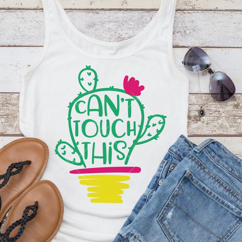 Cant touch this Cactus svg png dxf eps SVG DXF PNG Cutting File