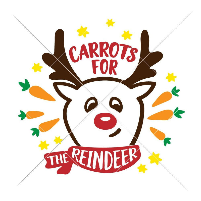 Carrots For The Reindeer Svg Png Dxf Eps Svg Dxf Png Cutting File