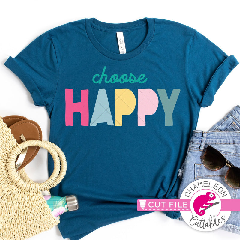 Choose Happy svg png dxf eps jpeg SVG DXF PNG Cutting File