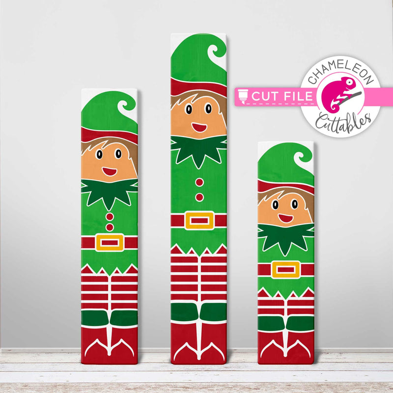 Christmas Elf winter porch sign vertical svg png dxf SVG DXF PNG Cutting File