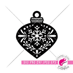 Christmas Ornament Scandinavian Folk Art laser svg png dxf eps jpeg SVG DXF PNG Cutting File