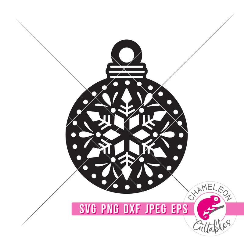 Christmas Ornament Scandinavian Folk Art round svg png dxf eps jpeg SVG DXF PNG Cutting File