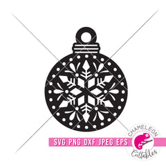 Christmas Ornament Scandinavian Folk Art round svg png dxf eps jpeg SVG DXF PNG Cutting File