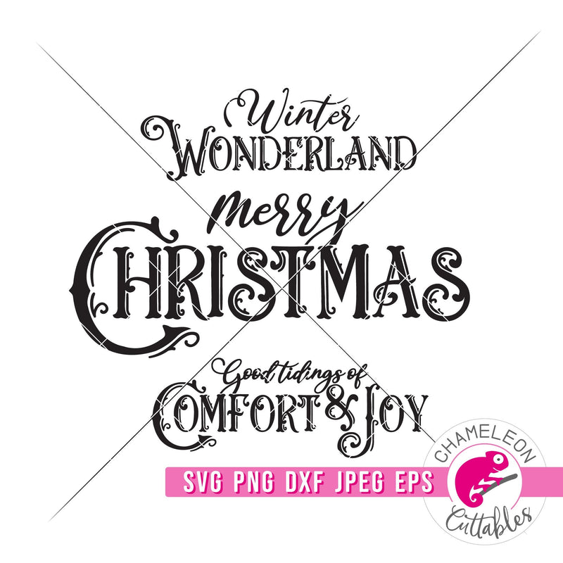 Christmas Phrases vintage retro old fashioned svg png dxf eps jpeg SVG DXF PNG Cutting File
