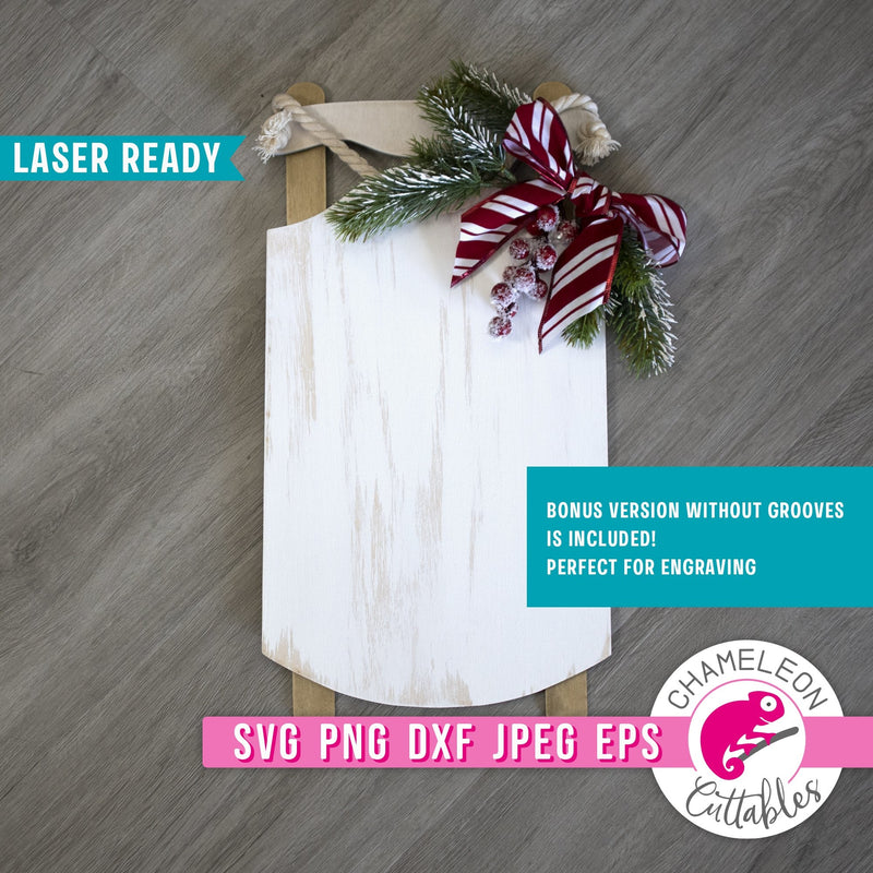 Christmas Sled Sign CNC svg png dxf eps jpeg SVG DXF PNG Cutting File