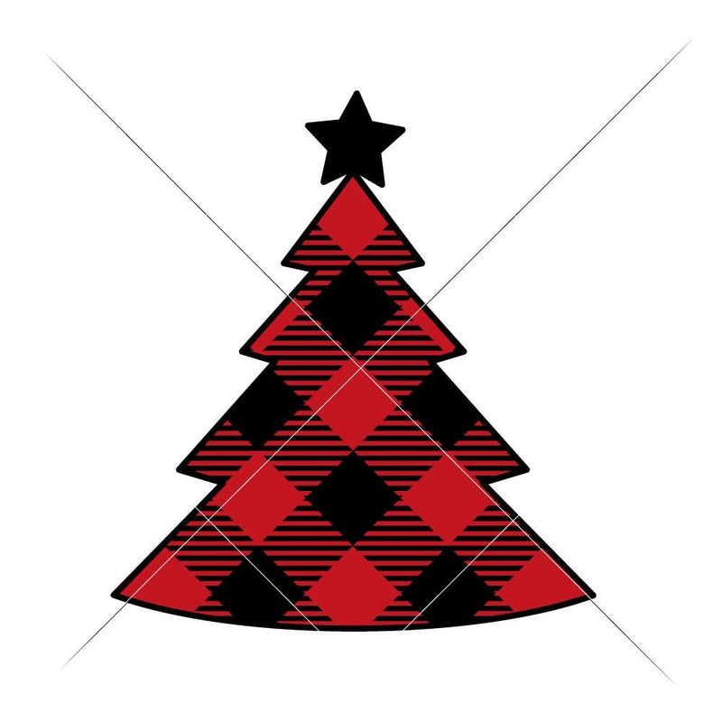 Christmas Tree Plaid Svg Png Dxf Eps Svg Dxf Png Cutting File