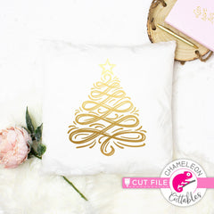 Christmas Tree Sketch svg png dxf eps jpeg SVG DXF PNG Cutting File