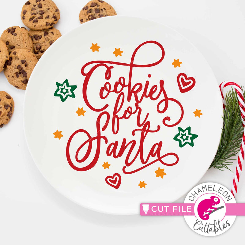 Cookies for Santa for plate svg png dxf eps jpeg SVG DXF PNG Cutting File