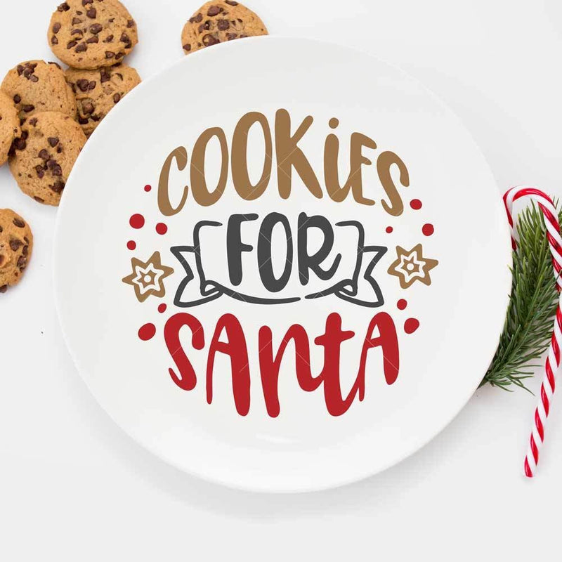 Cookies For Santa Svg Png Dxf Eps Svg Dxf Png Cutting File