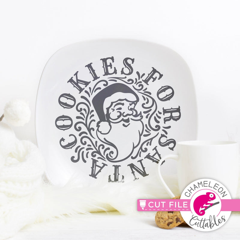 Cookies for Santa vintage svg png dxf eps jpeg SVG DXF PNG Cutting File