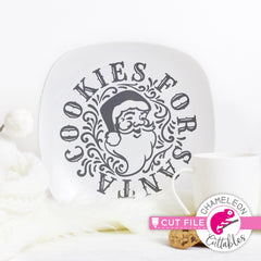 Cookies for Santa vintage svg png dxf eps jpeg SVG DXF PNG Cutting File