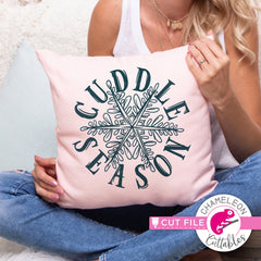 Cuddle Season Snowflake Sketch svg png dxf eps jpeg SVG DXF PNG Cutting File